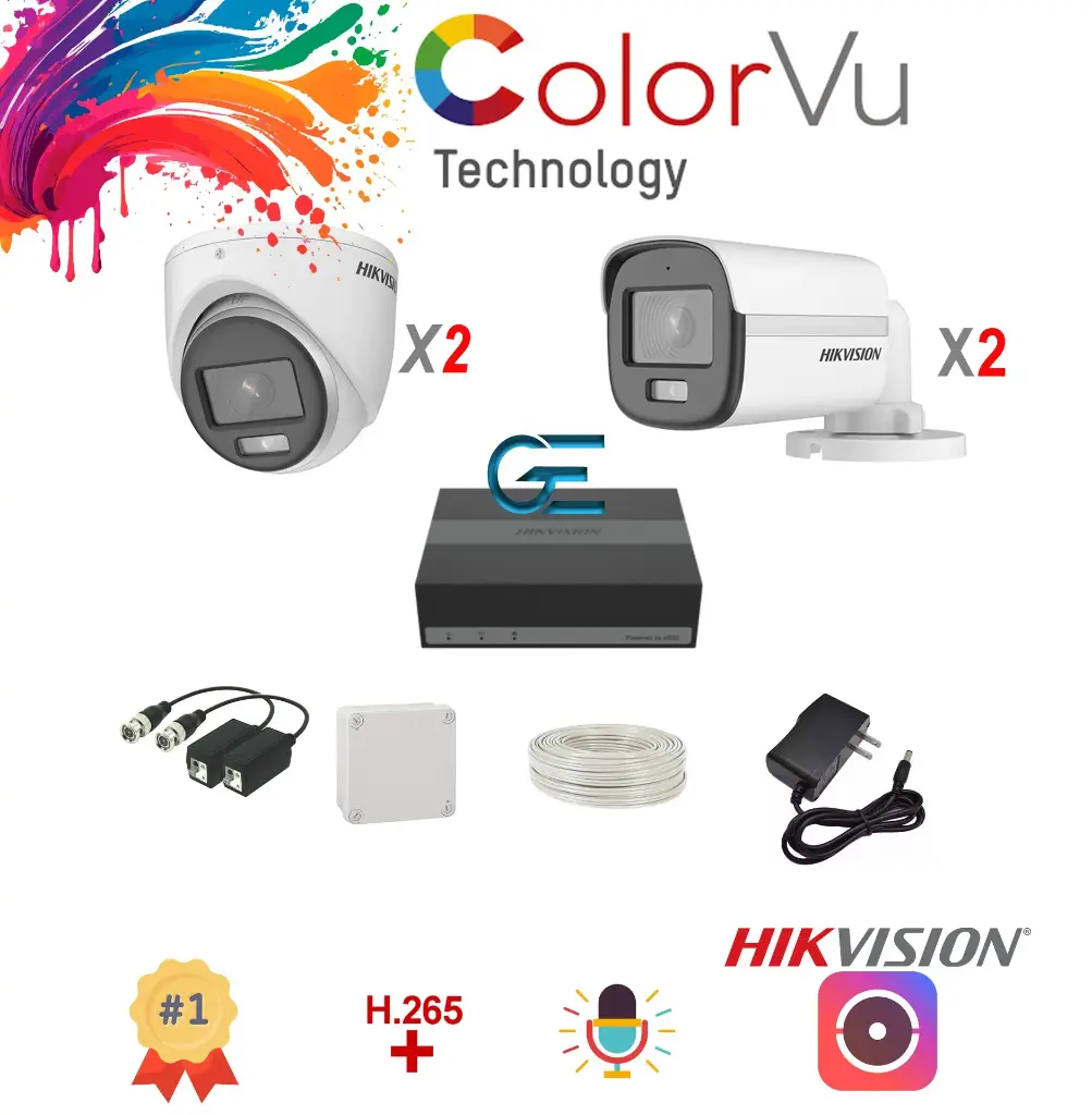 KIT 4 CAMARAS COLOR VU