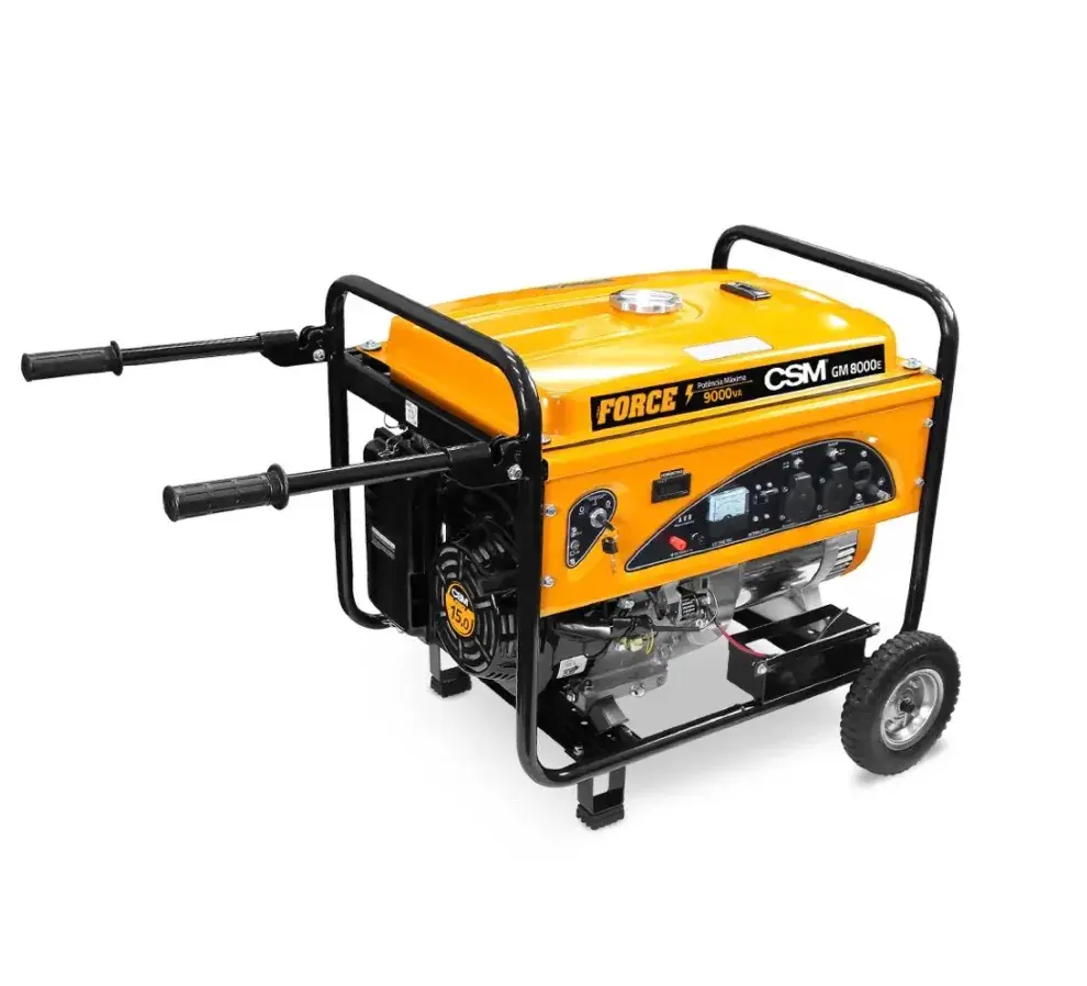 Generador de Electricidad Gasolina CSM GM8000E FORCE 9Kva Monofásico Bivolt 9000w Motor 15HP 4T